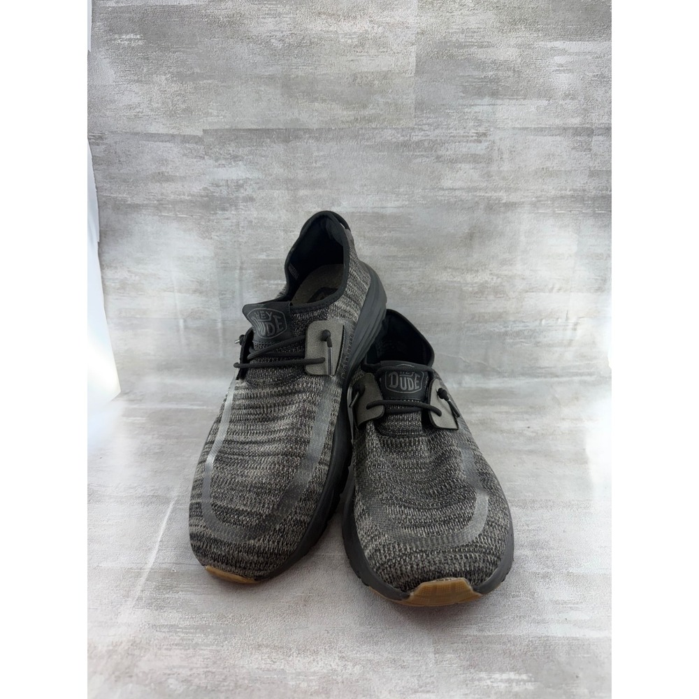 Hey Dude Sirocco Black Night Men Slip On Knit Sneakers Size 12 40160-0WN